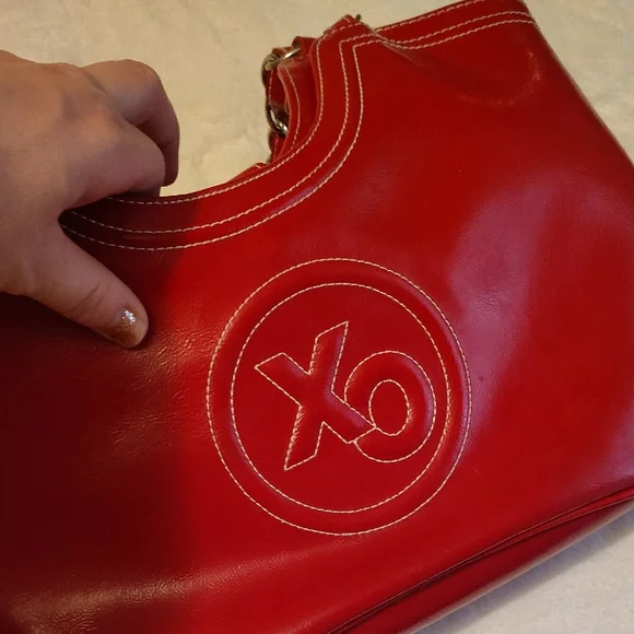 XOXO Red Leather Shoulder Bag - Picture 2 of 4